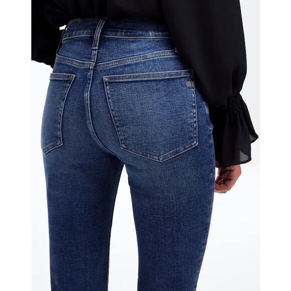 Madewell Kick Out Crop Jeans Lenoir Wash Size 25 Mid Rise Stretch NWT - Picture 5 of 12